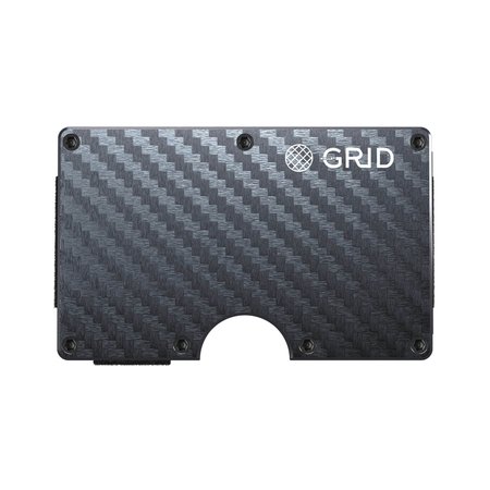 GRID WALLET Carbon Fiber Wallet with Money Clip CARBON-CLIP